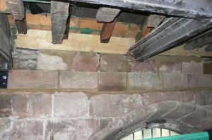 North stonework replacing rotten timber wall plate